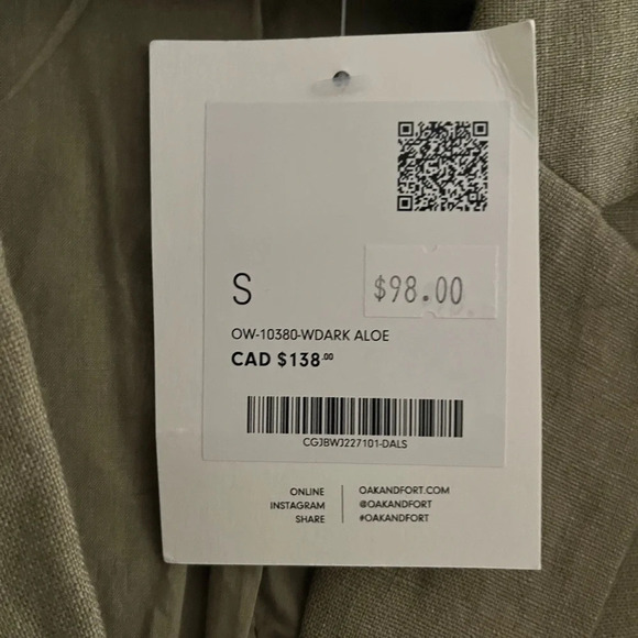 NWT 100% LINEN/LIN RELAXED FIT BLAZER - Picture 8 of 9